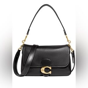 Coach Soft Tabby Leather Shoulder Bag with Removable Crossbody Strap
